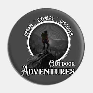 Outdoor Adventures - Hiking Monochrome 002 Pin