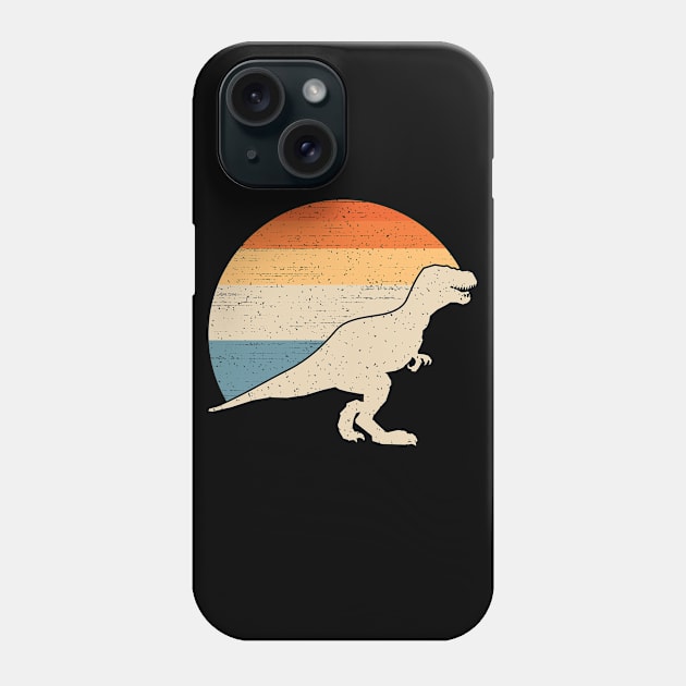 Dinosaur Vintage Sunset Phone Case by Tesszero