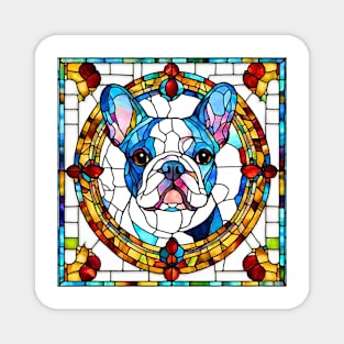 Stained Glass Frenchie Magnet