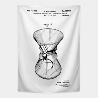 Coffee Chemex patent / chemex blueprint Tapestry