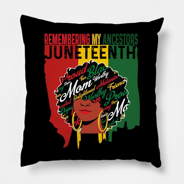 Remembering My Ancestors Juneteenth Pillow by Peter smith