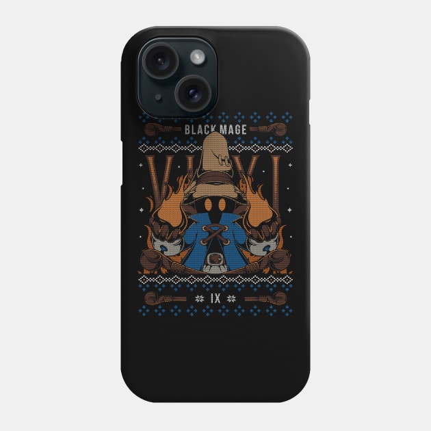 Vivi Ornitier Black Mage Christmas Phone Case by Alundrart