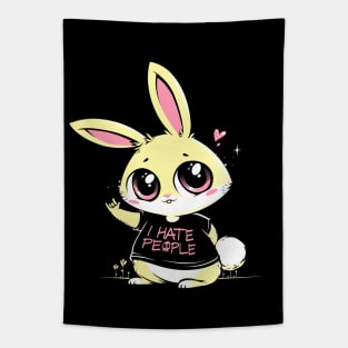 I Hate People Bunny Tapestry