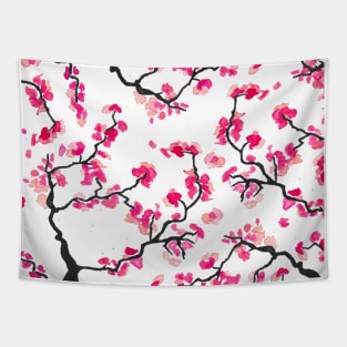 Japanese Cherry Blossoms Tapestry