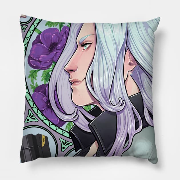 Sephiroth Nouveau Pillow by almahime