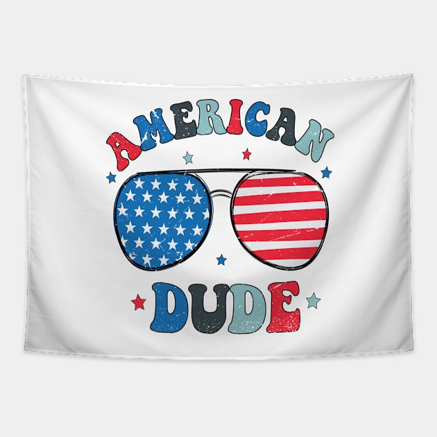 American Dude Kids Shirt - Freedom Toddler Tee - Boys 4th Of July Kids Shirt Tapestry by SouQ-Art