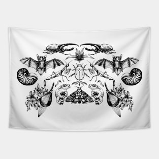 Vintage style pattern of bugs and critters Tapestry