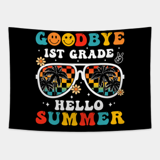 Goodbye 1st Grade Hello Summer Groovy Retro Last Day Of School Tapestry