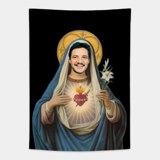 Pedro Pascal sacred heart Tapestry