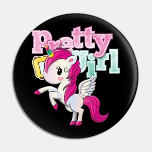 Unicorn Pretty Girl Pin