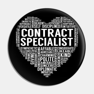 Contract Specialist Heart Pin