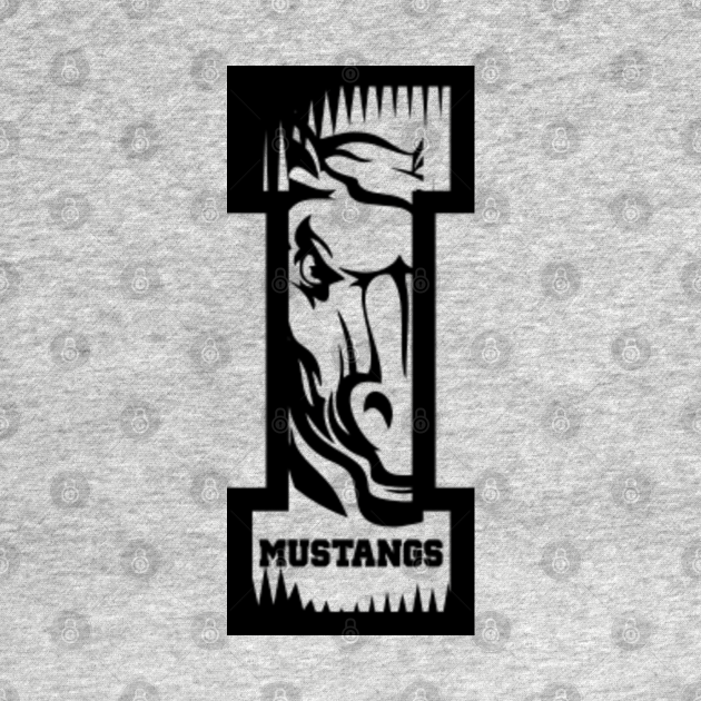 Mustangs Team Logo Sport - White - T-Shirt