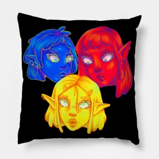 three faces Pillow