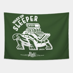 Wake Up Sleeper (flat white) Tapestry