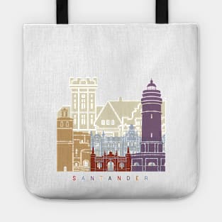 Santander skyline poster Tote