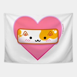 Orange Cat Tower Heart Patoli Studio Tapestry