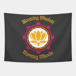 Blooming Wisdom Dharma Wheel Tapestry