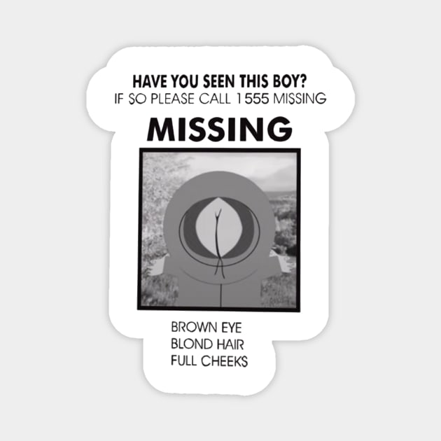 South Park - Have You Seen This Boy? Tommy Thompson - Kenny McCormick Magnet by Xanderlee7