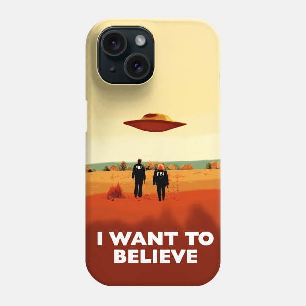 The X Files I want to believe poster FBI Phone Case by Mimie20