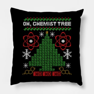 Oh Chemist Tree Funny Christmas Chemistry Pillow