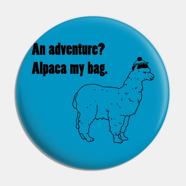 Alpaca My Bag Pin by Clutch Tees