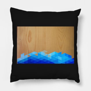 Wood Triangle Pattern Pillow