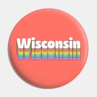 Wisconsin // Retro Typography Design Pin