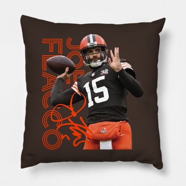 Joe Flacco Pillow by CovpaTees