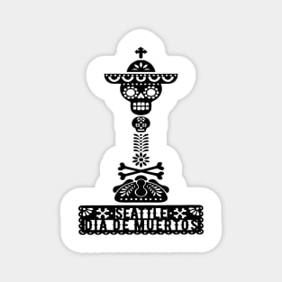 Calavera Space Needle T-Shirt Magnet