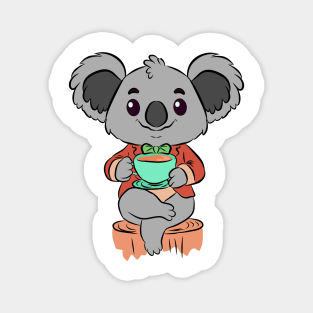 Koala drinking tea Magnet