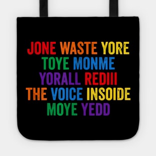 JONE WASTE YORE TOYE MONME YORALL REDIII THE VOICE INSOIDE MOYE YEDD Tote