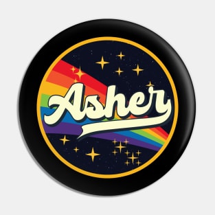 Asher // Rainbow In Space Vintage Style Pin