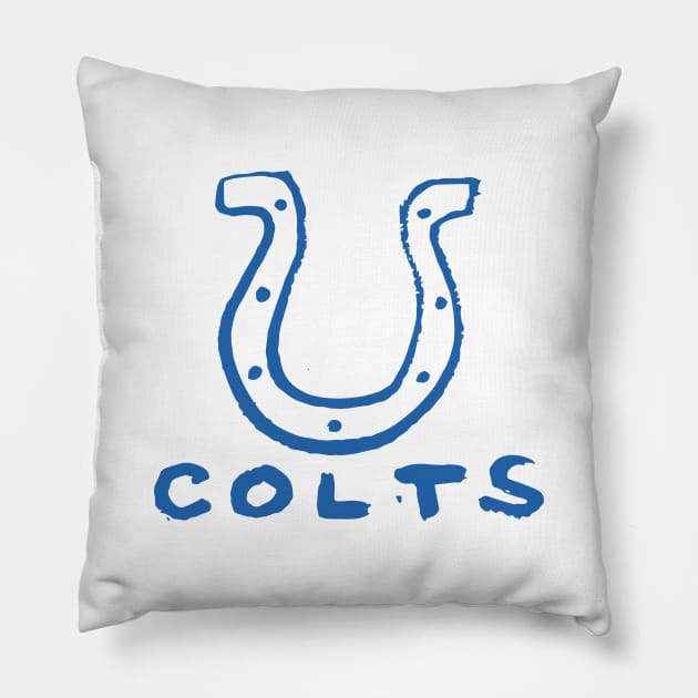 Indianapolis Coooolts Pillow by Very Simple Graph