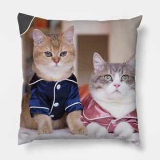 couple cute cats Pillow