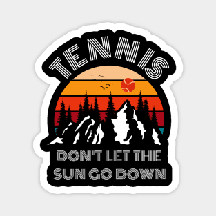 Vintage Retro Sunset Tennis Magnet