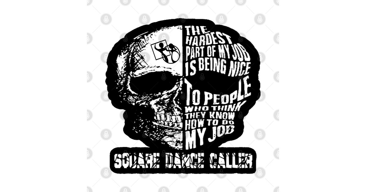 Caller Skull BLK Square Dancing T Shirt TeePublic Caller Skull BLK Square Dancing T Shirt TeePublic