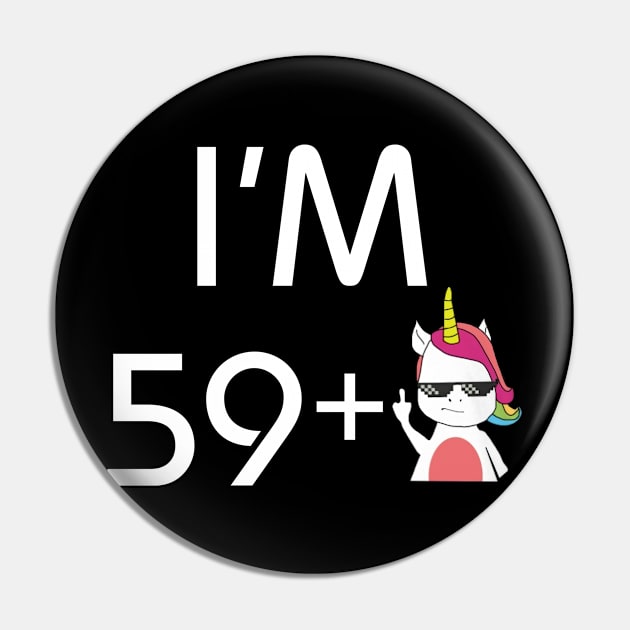 I Am 60 Years Old Funny Unicorn 60th Birthday Gift Pin by EduardjoxgJoxgkozlov