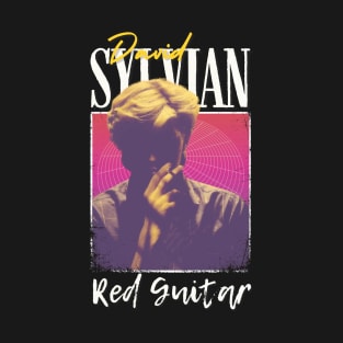 David Sylvian Vintage 1970 // Red Guitar Original Fan Design Artwork T-Shirt