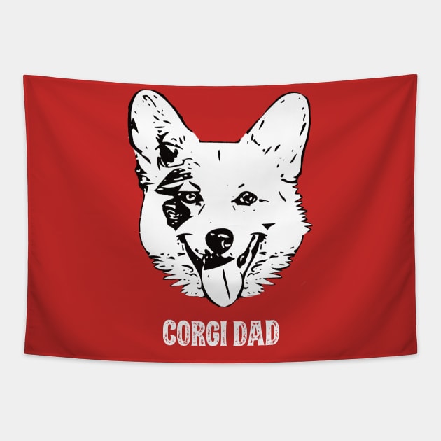 Corgi Dad Tapestry by DoggyStyles