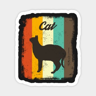 Cat Retro 70s Vintage Kitten Lover Gift Magnet