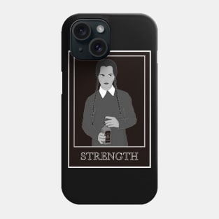 Wednesday Addams - Strength Tarot Card Phone Case