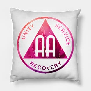 Alcoholics Anonymous Recovery Sober - Sober Since - AA Tribute - aa Alcohol - Recovery Tribute - sober aa sobriety addiction recovery narcotics anonymous addiction drugs mental health Pillow