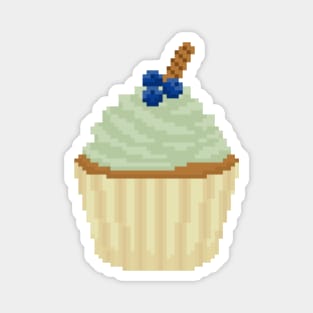 Light green cupcake pixel art Magnet