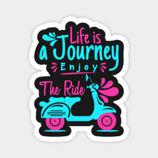 Neon Inspirational Quote Art: Enjoy the Ride Magnet