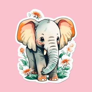 Adorable Baby Elephant: Cute and Charming T-Shirt