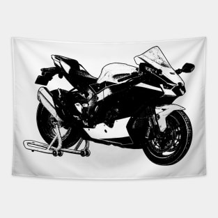 Ninja ZX10R Bike Sketch Art Tapestry