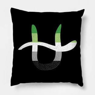 Aromantic Ophiuchus Pride Flag Zodiac Sign Pillow