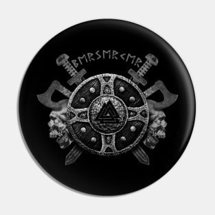 Berserker, Viking runes and Skull Pin