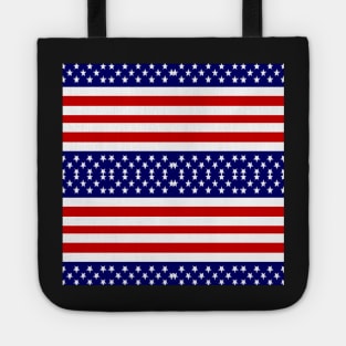 Stars and Stripes Alternating Horizontal Pattern Red White Blue Tote
