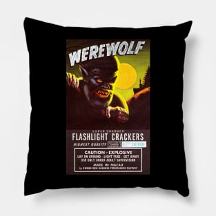 VINTAGE FIRECRACKER WAREWOLF FLASHLIGHT CRACKERS MADE IN MACAU Pillow